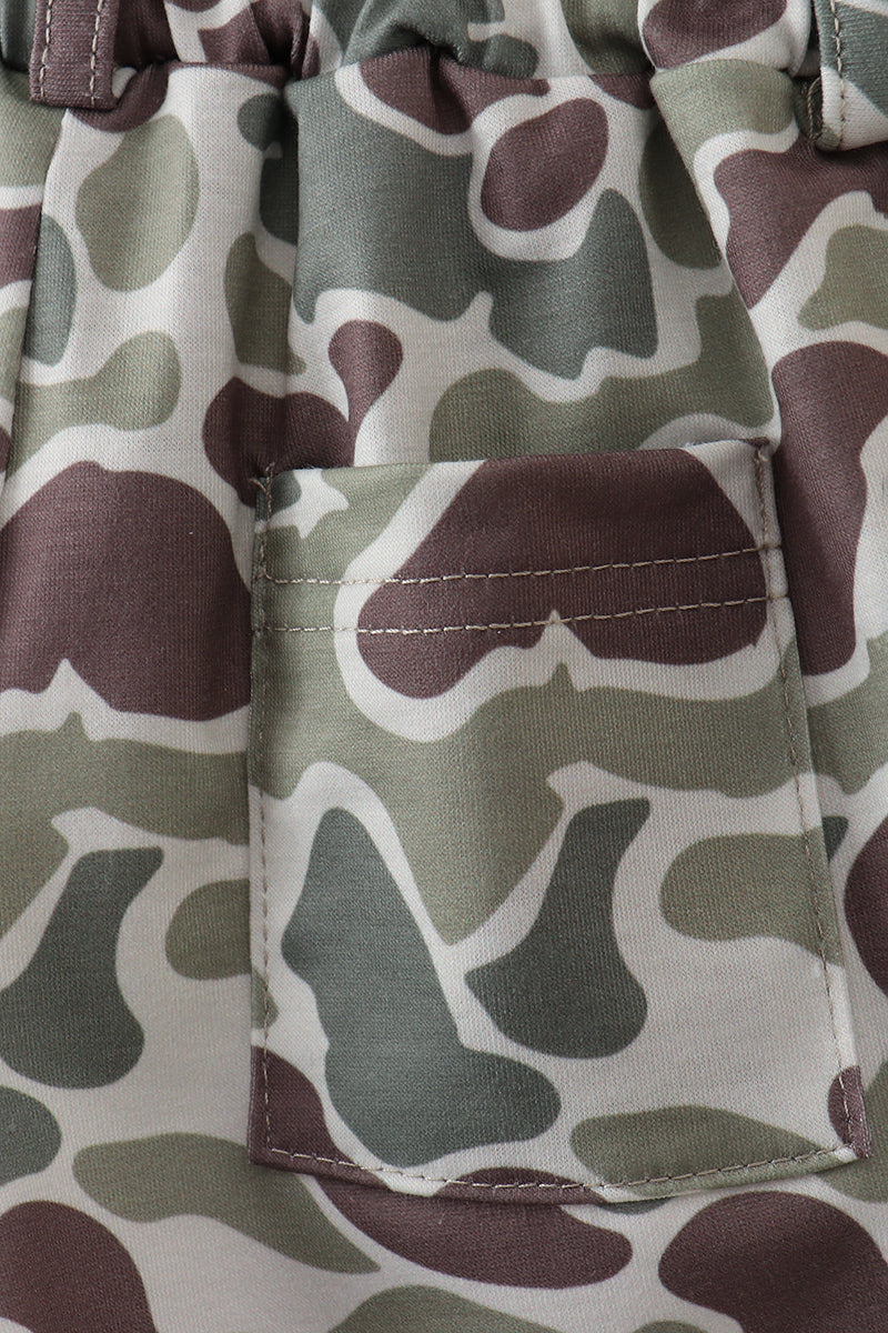 Camouflage print shorts