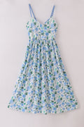 Tranquil garden print mom dress