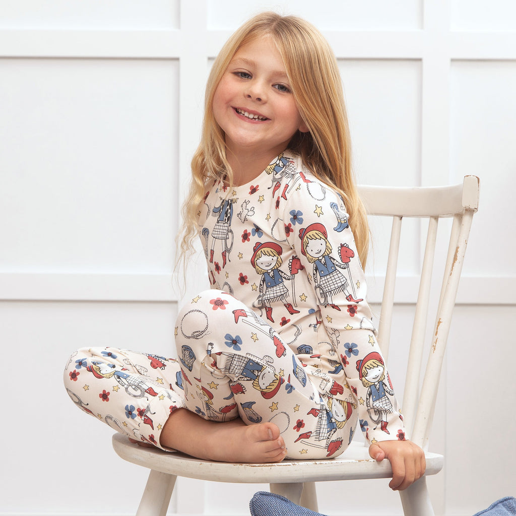 Girl's Cowgirl Western Bamboo Pajama Set